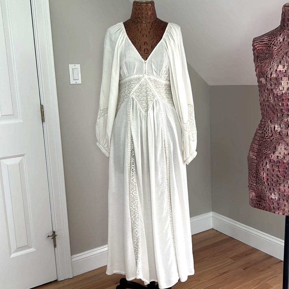 Free People Dress worn once gorgeous details - Picture 3 of 17